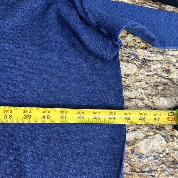 Toni T Blue Viscose Blend Batwing Sleeve Relaxed Fit Tunic Top One Size - Picture 9 of 9